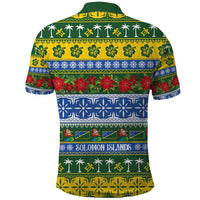 Solomon Islands Christmas Polo Shirt The Solomons Melanesian Meri Krismas - Polynesian Pride