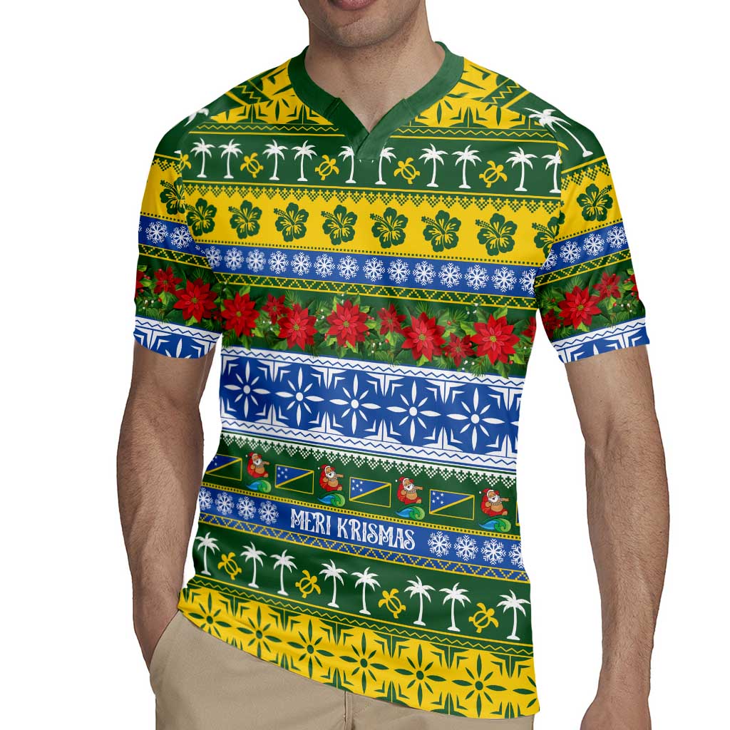 Solomon Islands Christmas Rugby Jersey The Solomons Melanesian Meri Krismas - Polynesian Pride