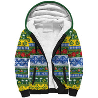 Solomon Islands Christmas Sherpa Hoodie The Solomons Melanesian Meri Krismas - Polynesian Pride