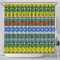Solomon Islands Christmas Shower Curtain The Solomons Melanesian Meri Krismas - Polynesian Pride