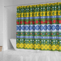 Solomon Islands Christmas Shower Curtain The Solomons Melanesian Meri Krismas - Polynesian Pride