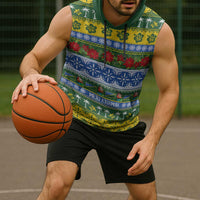 Solomon Islands Christmas Sleeveless Hoodie The Solomons Melanesian Meri Krismas - Polynesian Pride