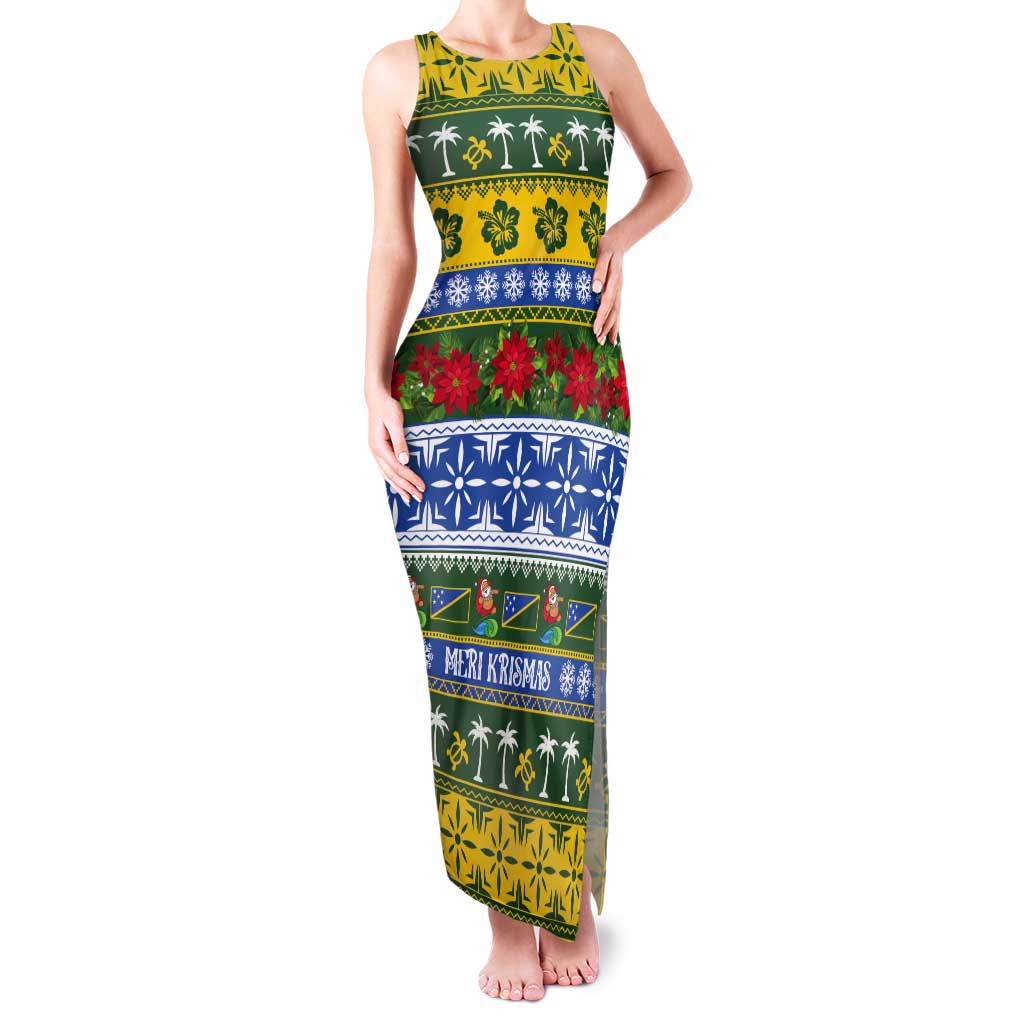 Solomon Islands Christmas Tank Maxi Dress The Solomons Melanesian Meri Krismas - Polynesian Pride