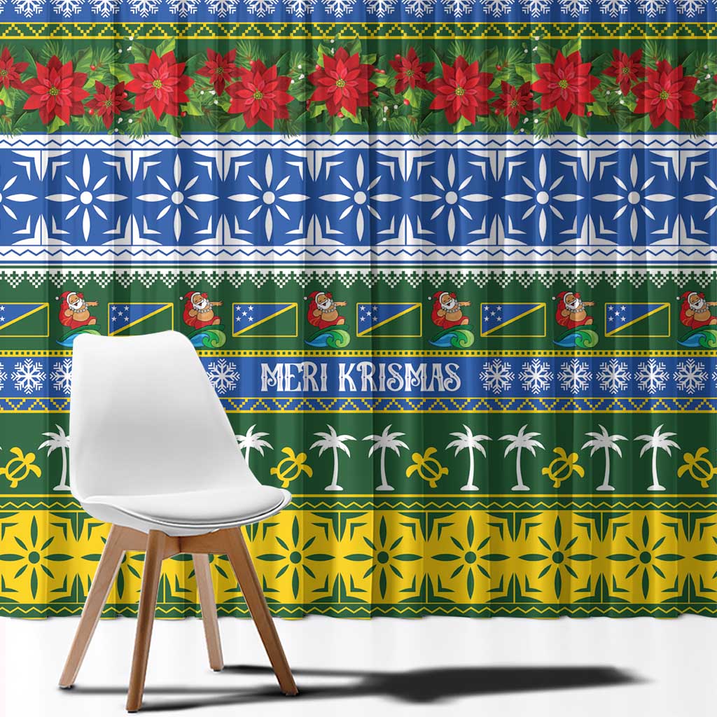 Solomon Islands Christmas Window Curtain The Solomons Melanesian Meri Krismas - Polynesian Pride