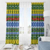 Solomon Islands Christmas Window Curtain The Solomons Melanesian Meri Krismas - Polynesian Pride