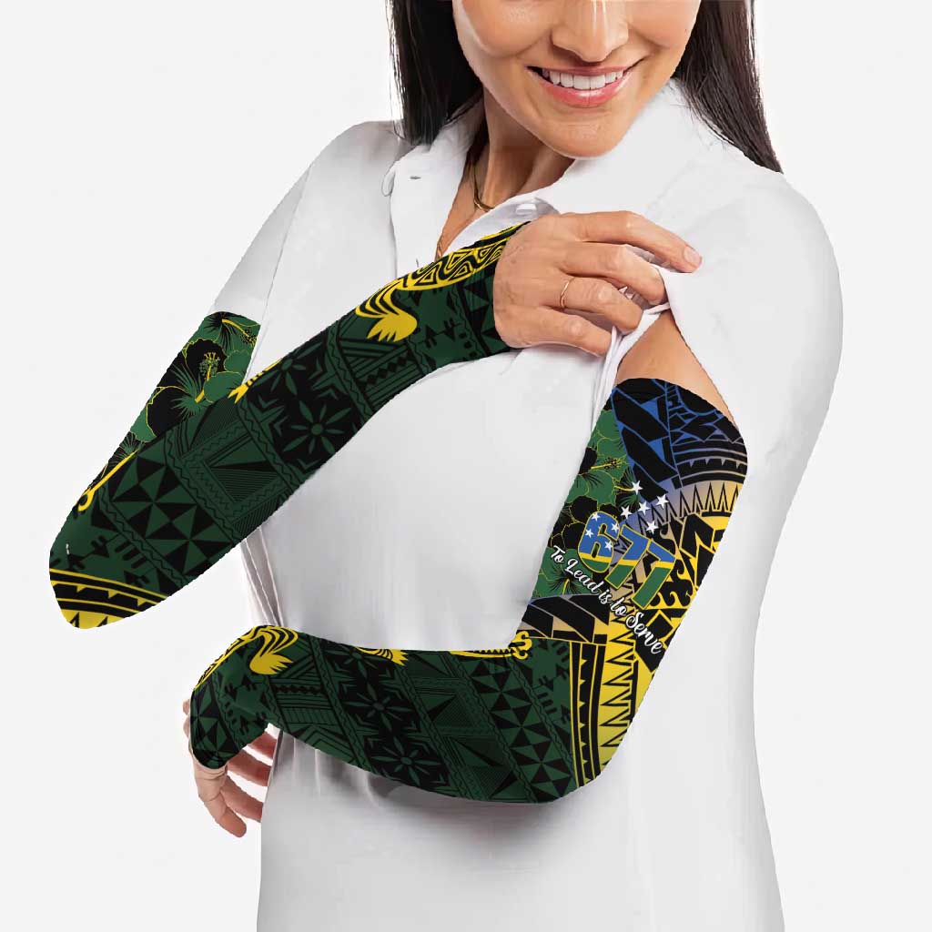 Solomon Islands Arm Sleeves 677 Proud Crocodile Melanesian Pattern - Polynesian Pride