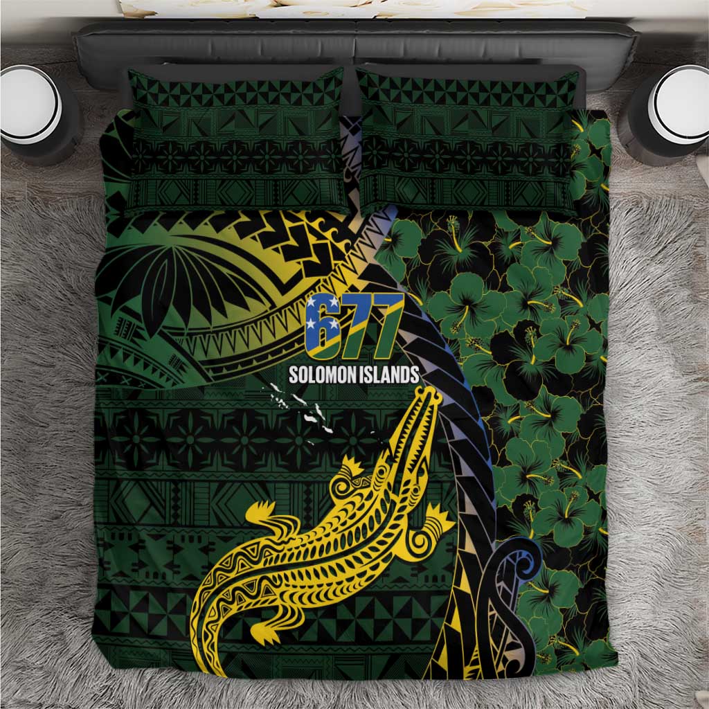 Solomon Islands Bedding Set 677 Proud Crocodile Melanesian Pattern - Polynesian Pride