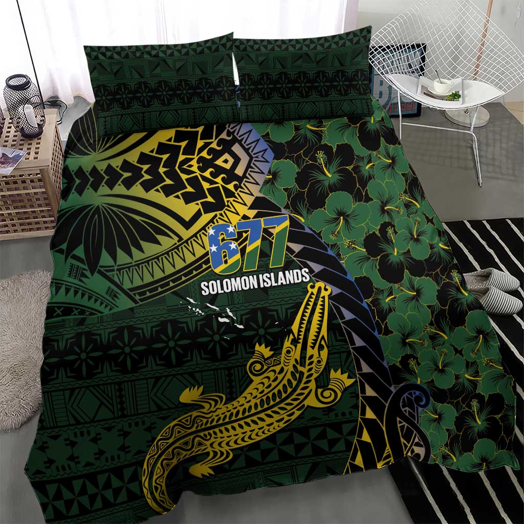 Solomon Islands Bedding Set 677 Proud Crocodile Melanesian Pattern - Polynesian Pride