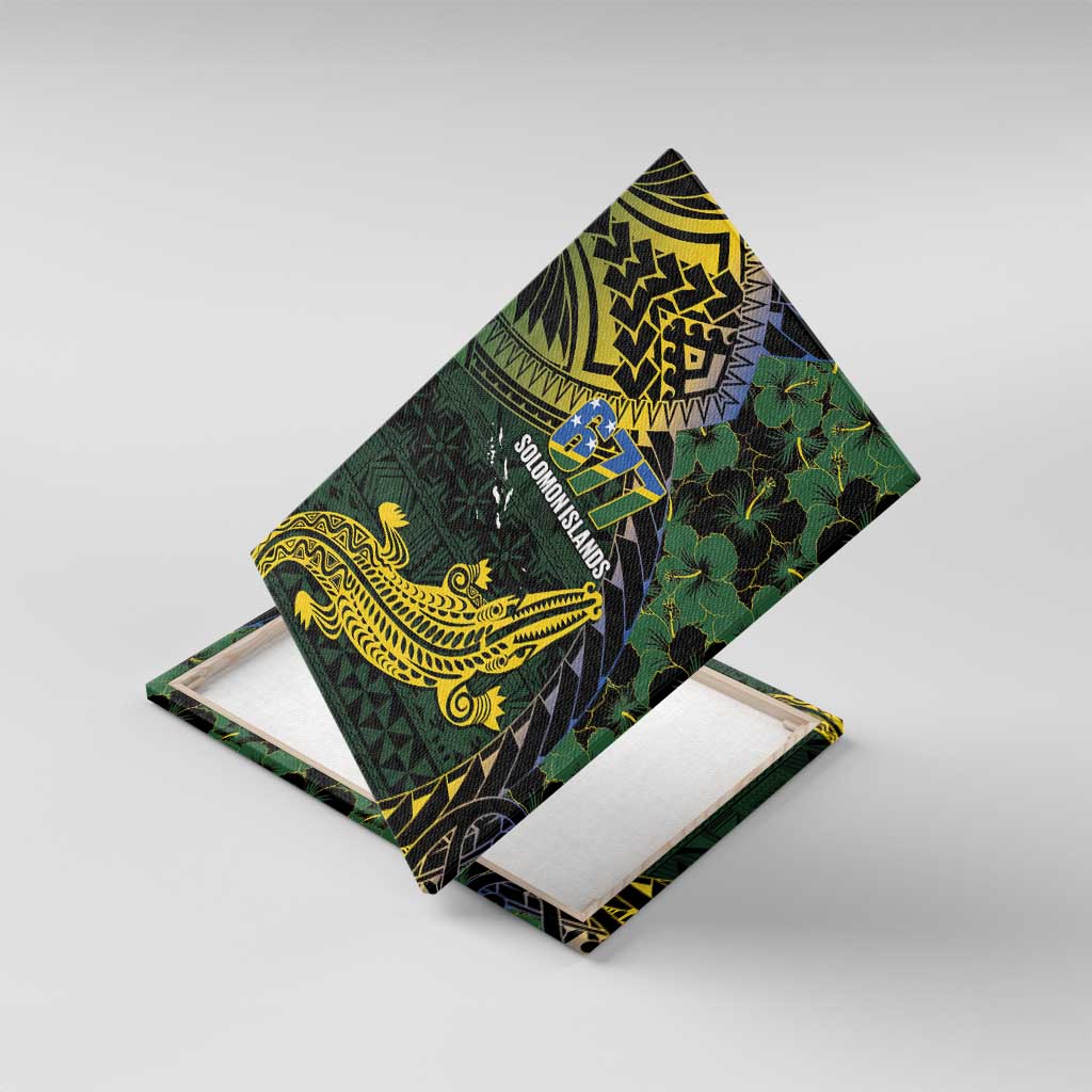 Solomon Islands Canvas Wall Art 677 Proud Crocodile Melanesian Pattern - Polynesian Pride