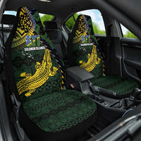 Solomon Islands Car Seat Cover 677 Proud Crocodile Melanesian Pattern - Polynesian Pride