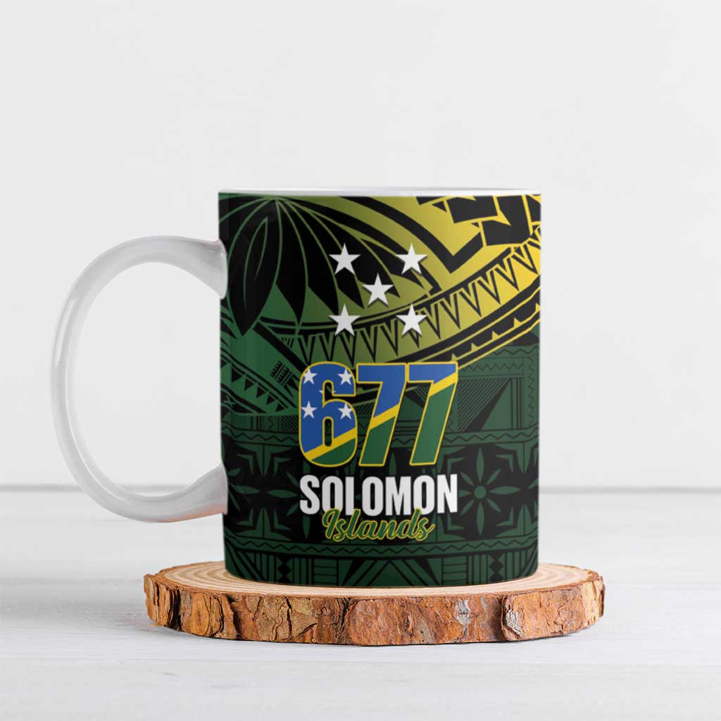 Solomon Islands Ceramic Mug 677 Proud Crocodile Melanesian Pattern - Polynesian Pride
