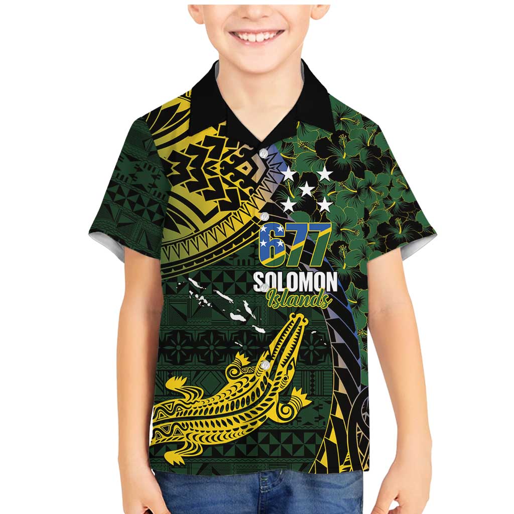 Solomon Islands Family Matching Mermaid Dress and Hawaiian Shirt 677 Proud Crocodile Melanesian Pattern - Polynesian Pride