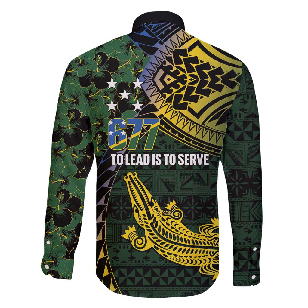 Solomon Islands Family Matching Off Shoulder Short Dress and Hawaiian Shirt 677 Proud Crocodile Melanesian Pattern - Polynesian Pride