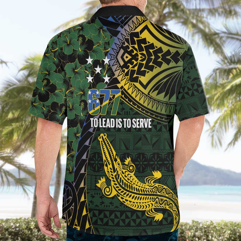 Solomon Islands Hawaiian Shirt 677 Proud Crocodile Melanesian Pattern - Polynesian Pride
