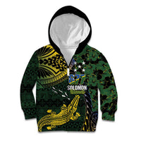 Solomon Islands Kid Hoodie 677 Proud Crocodile Melanesian Pattern - Polynesian Pride