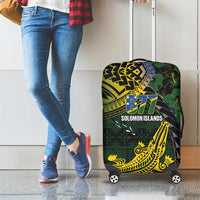 Solomon Islands Luggage Cover 677 Proud Crocodile Melanesian Pattern - Polynesian Pride