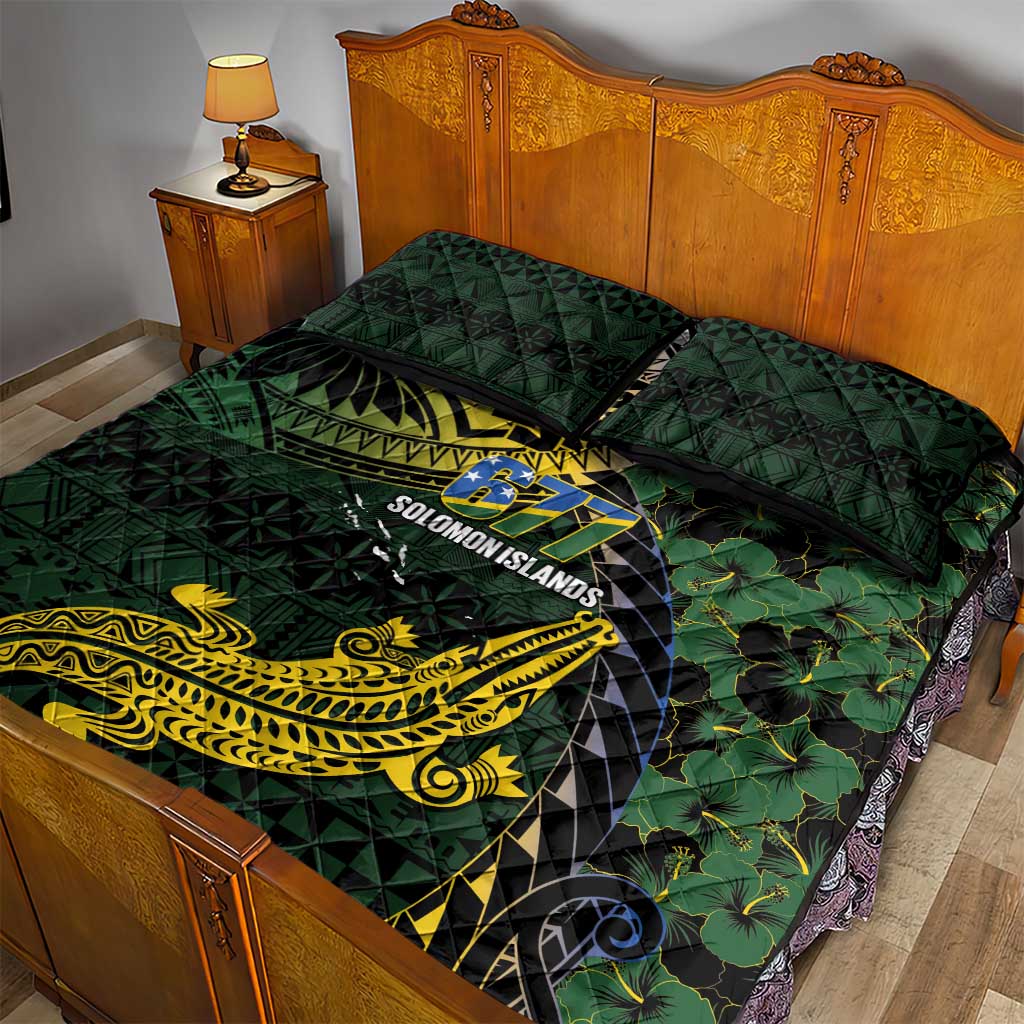 Solomon Islands Quilt Bed Set 677 Proud Crocodile Melanesian Pattern - Polynesian Pride