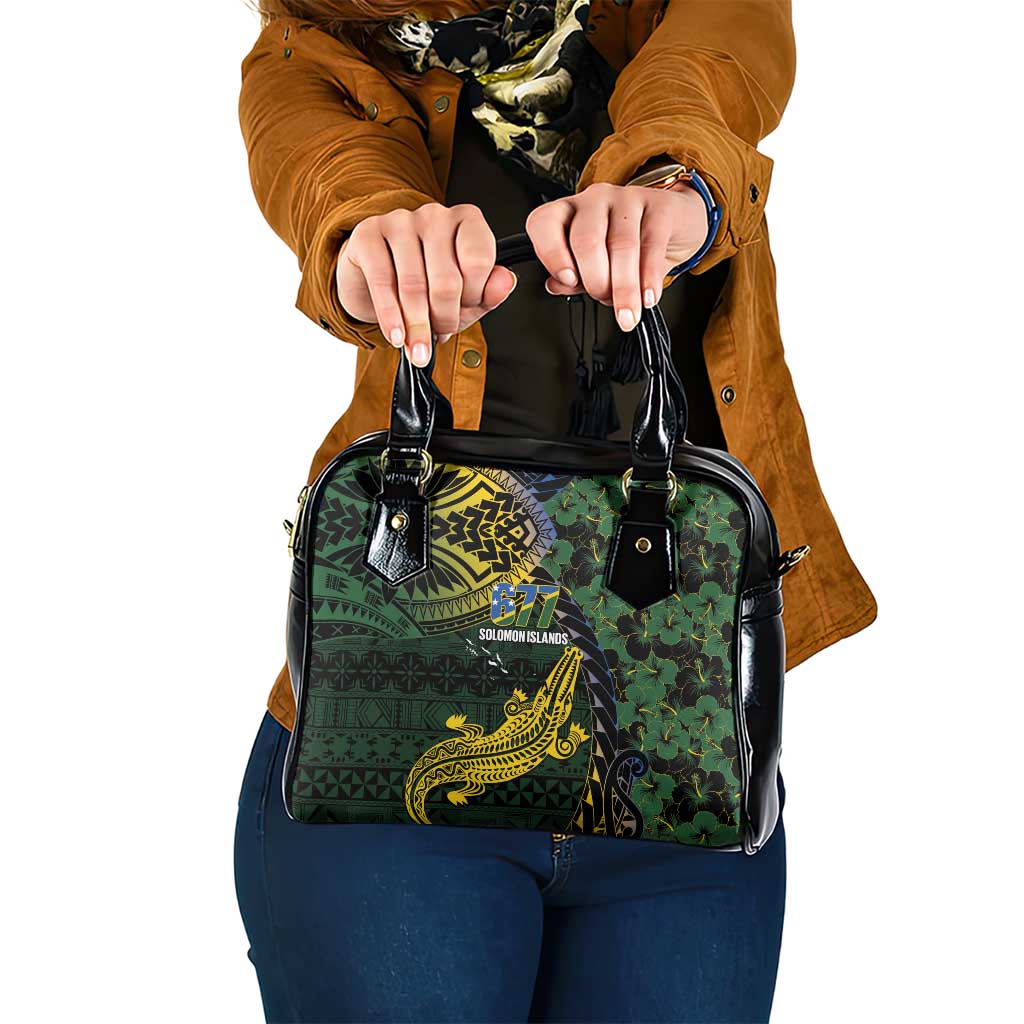 Solomon Islands Shoulder Handbag 677 Proud Crocodile Melanesian Pattern - Polynesian Pride