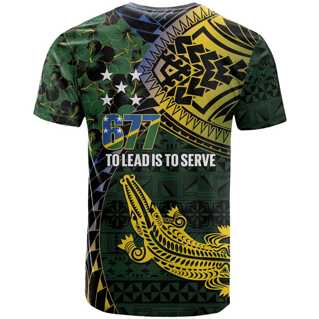 Solomon Islands T Shirt 677 Proud Crocodile Melanesian Pattern - Polynesian Pride
