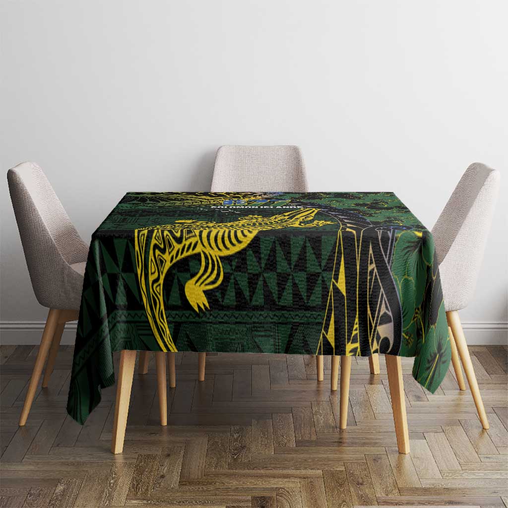Solomon Islands Tablecloth 677 Proud Crocodile Melanesian Pattern - Polynesian Pride