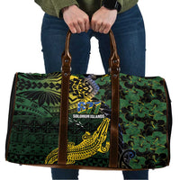Solomon Islands Travel Bag 677 Proud Crocodile Melanesian Pattern - Polynesian Pride