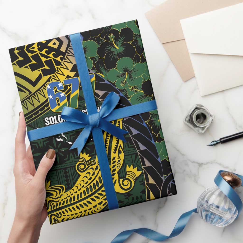 Solomon Islands Wrapping Paper 677 Proud Crocodile Melanesian Pattern - Polynesian Pride