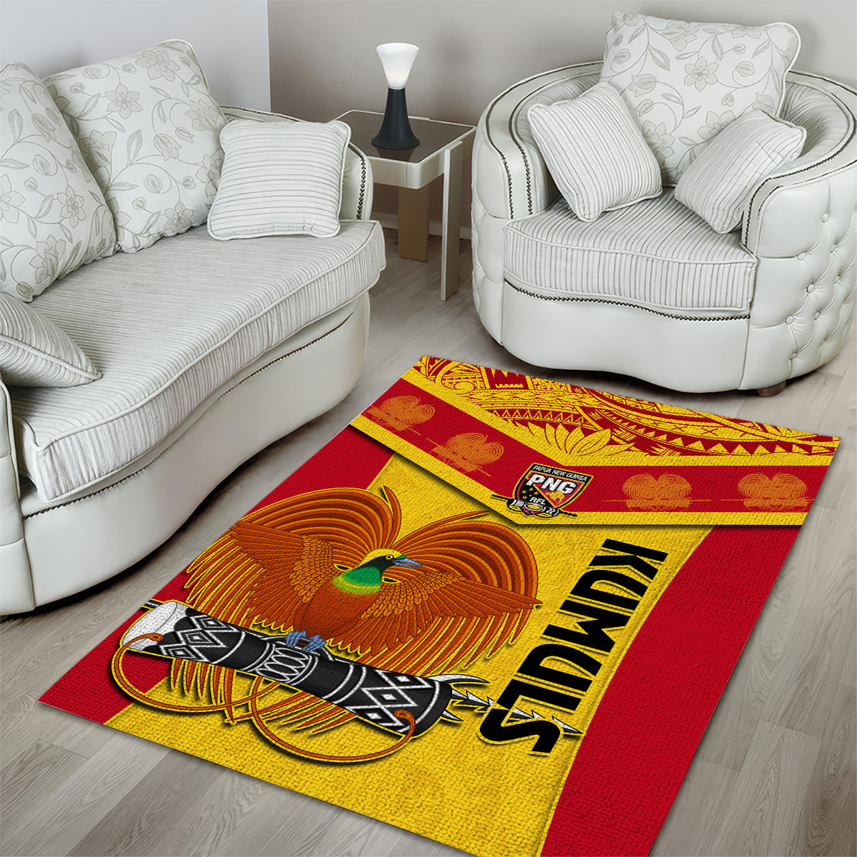 Papua New Guinea Rugby Area Rug 2023 Go Kumuls Pacific Dynamic Style LT14 - Polynesian Pride