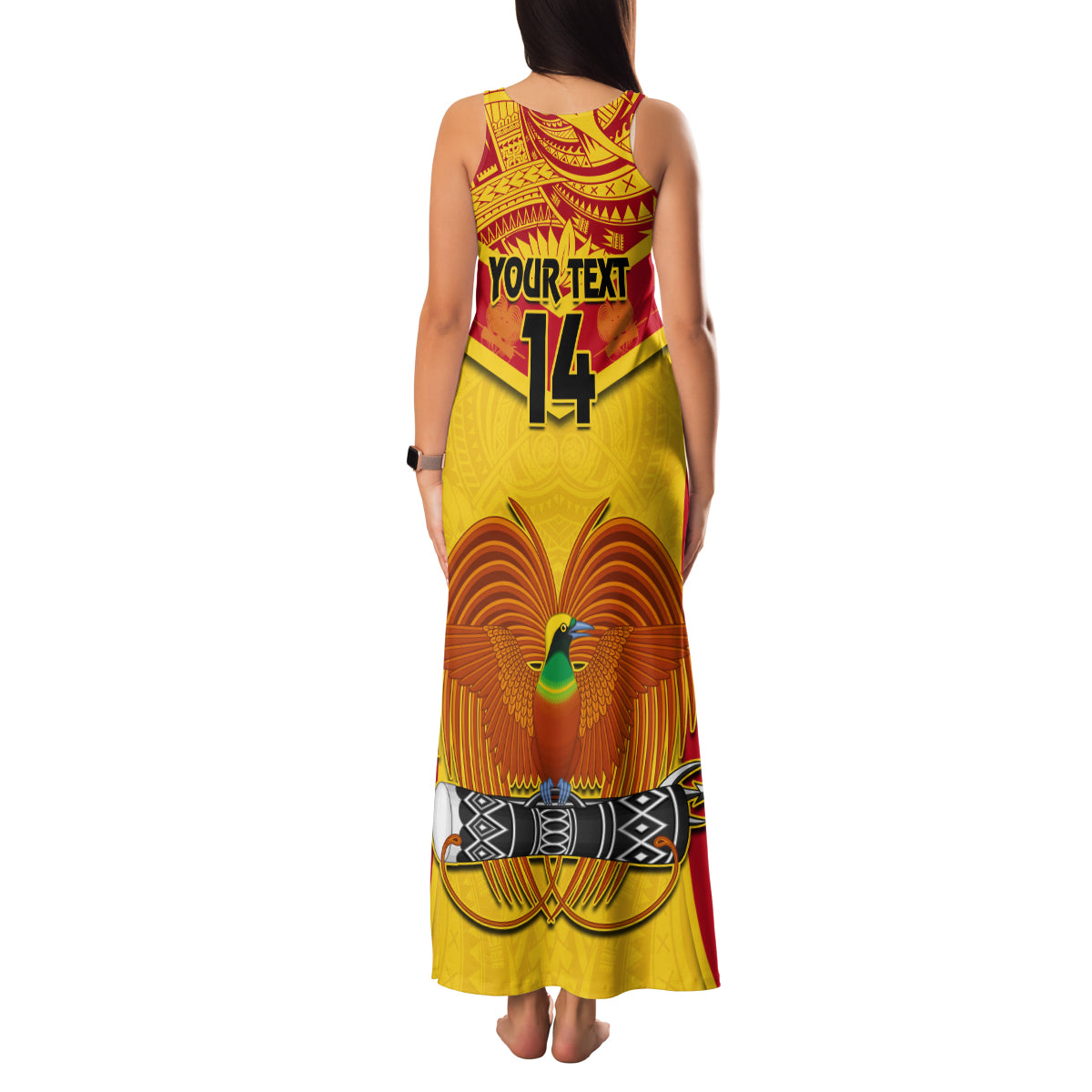 Custom Papua New Guinea Rugby Family Matching Tank Maxi Dress and Hawaiian Shirt 2023 Go Kumuls Pacific Dynamic Style LT14 - Polynesian Pride