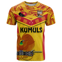 Custom Papua New Guinea Rugby T Shirt 2023 Go Kumuls Pacific Dynamic Style LT14 Yellow - Polynesian Pride