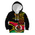 Personalised Vanuatu Unity Day Kid Hoodie 29 November Coat Of Arms With Flag Style LT14 Hoodie Black - Polynesian Pride