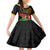 Personalised Vanuatu Unity Day Kid Short Sleeve Dress 29 November Coat Of Arms With Flag Style LT14 KID Black - Polynesian Pride
