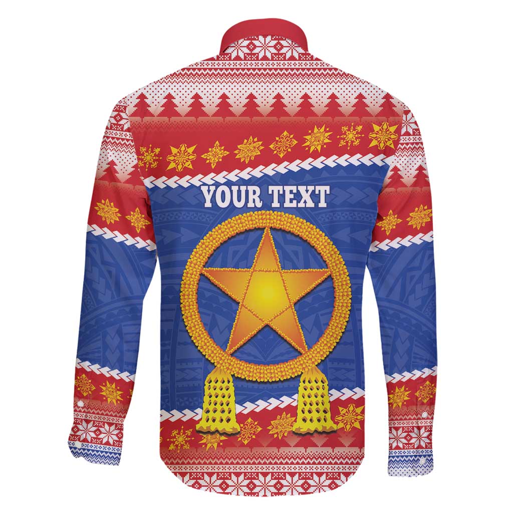 Personalized The Philippines Christmas Family Matching Long Sleeve Bodycon Dress and Hawaiian Shirt Pilipinas Parol - Maligayang Pasko!