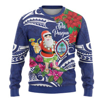 Guam Christmas Ugly Christmas Sweater Poinsettia With Bougainvillea - Felis Pasgua!
