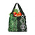 Green Aotearoa Grocery Bag Taniko Motifs With Paua Shell Kowhaiwhai
