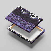Purple Aotearoa Canvas Wall Art Taniko Motifs With Paua Shell Kowhaiwhai