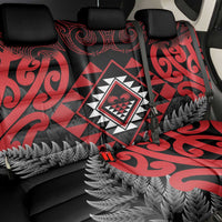 Aotearoa Kiwi Taniko Back Car Seat Cover Silver Fern With Maori Koru Pattern LT14 - Polynesian Pride