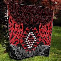 Aotearoa Kiwi Taniko Quilt Silver Fern With Maori Koru Pattern LT14 - Polynesian Pride