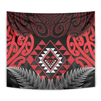Aotearoa Kiwi Taniko Tapestry Silver Fern With Maori Koru Pattern LT14 - Polynesian Pride