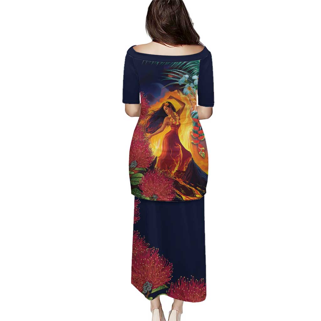 Hawaii Kilauea Big Islands Puletasi Pele Goddess With Tropical Flowers