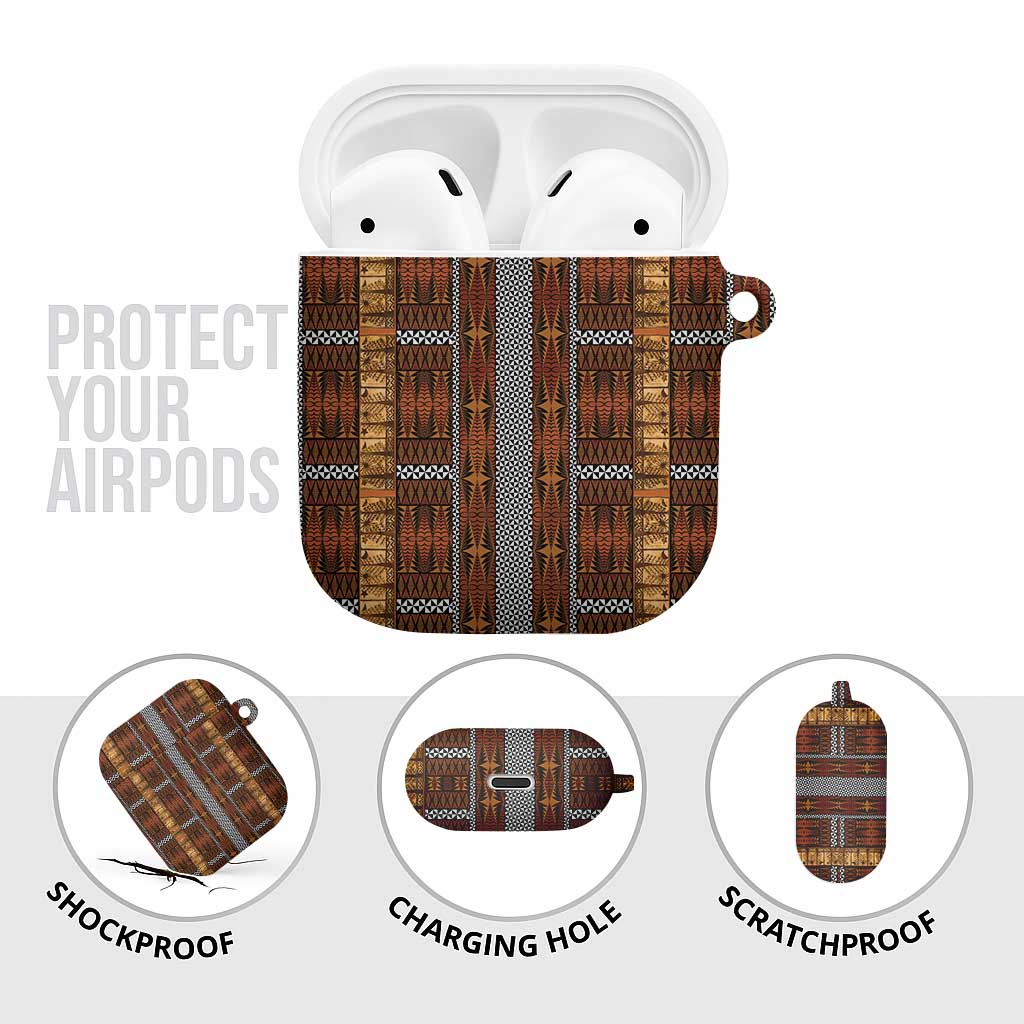 Malo e Lelei Tonga AirPods Case Tongan Ngatu Tapa Cloth LT14 - Polynesian Pride