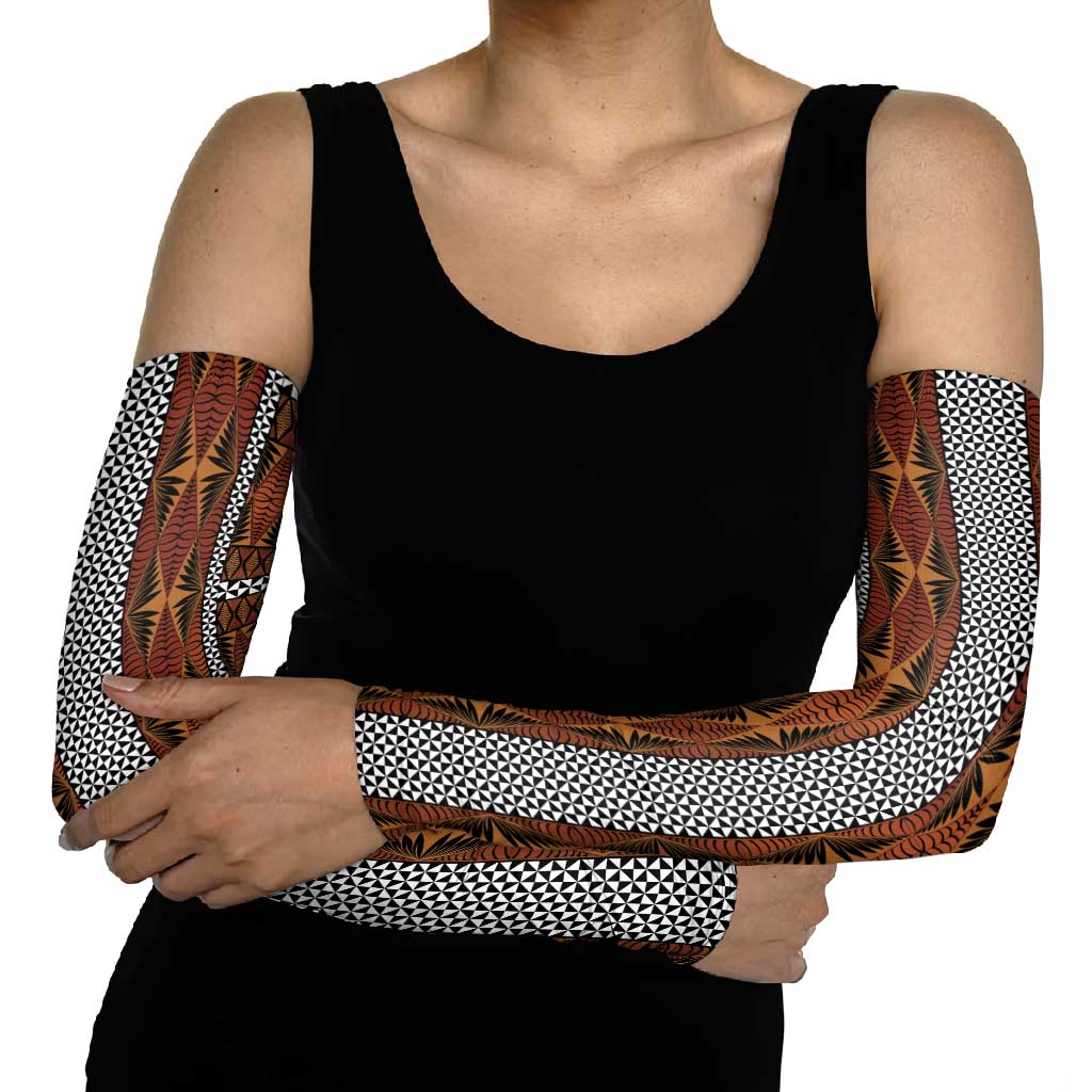 Malo e Lelei Tonga Arm Sleeves Tongan Ngatu Tapa Cloth - Polynesian Pride