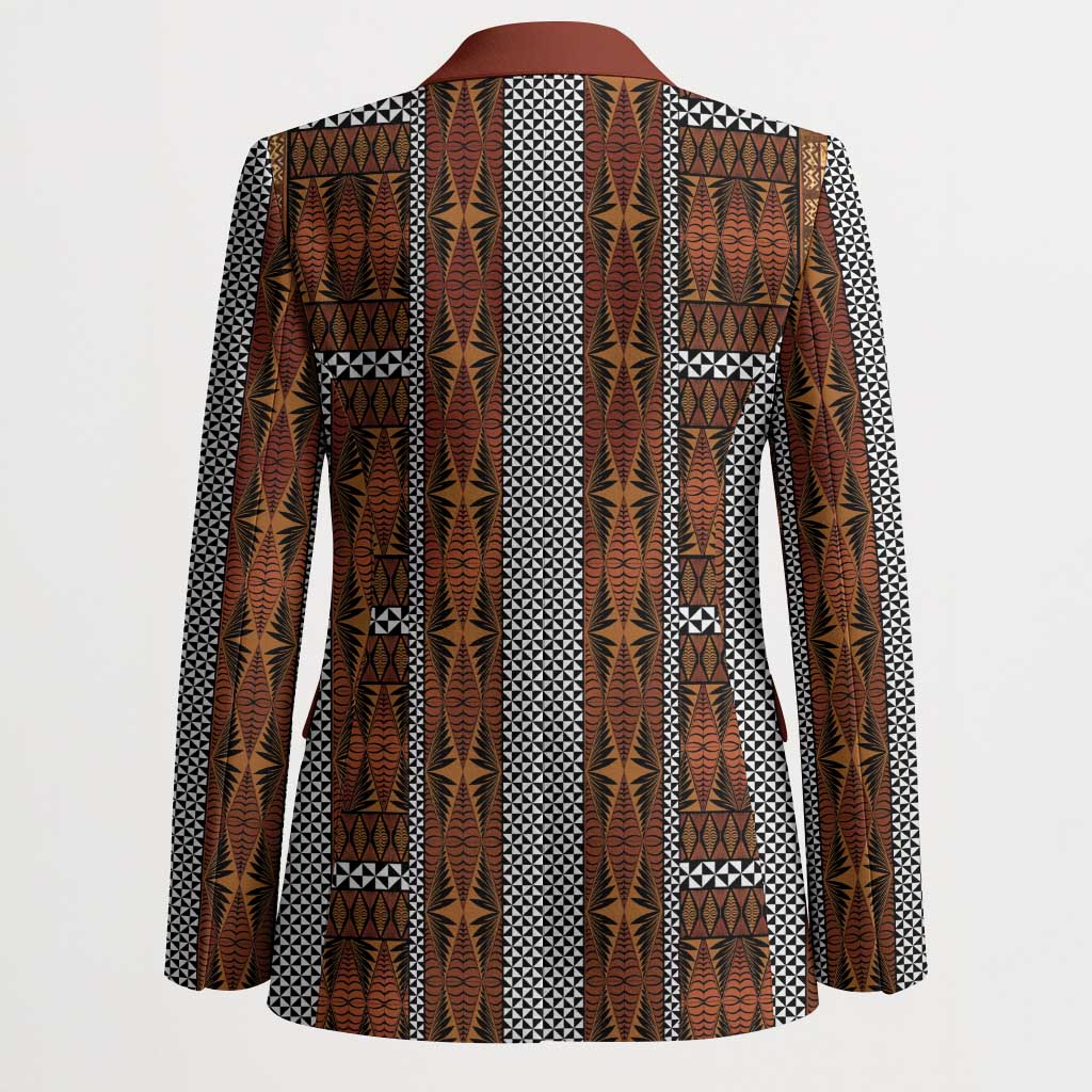 Malo e Lelei Tonga Blazer Tongan Ngatu Tapa Cloth - Polynesian Pride