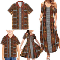 Malo e Lelei Tonga Family Matching Summer Maxi Dress and Hawaiian Shirt Tongan Ngatu Tapa Cloth - Polynesian Pride