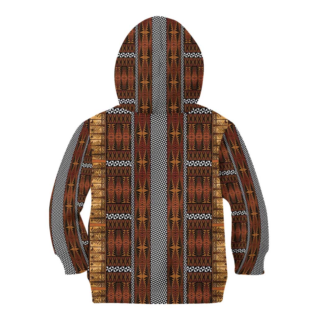 Malo e Lelei Tonga Kid Hoodie Tongan Ngatu Tapa Cloth LT14 - Polynesian Pride