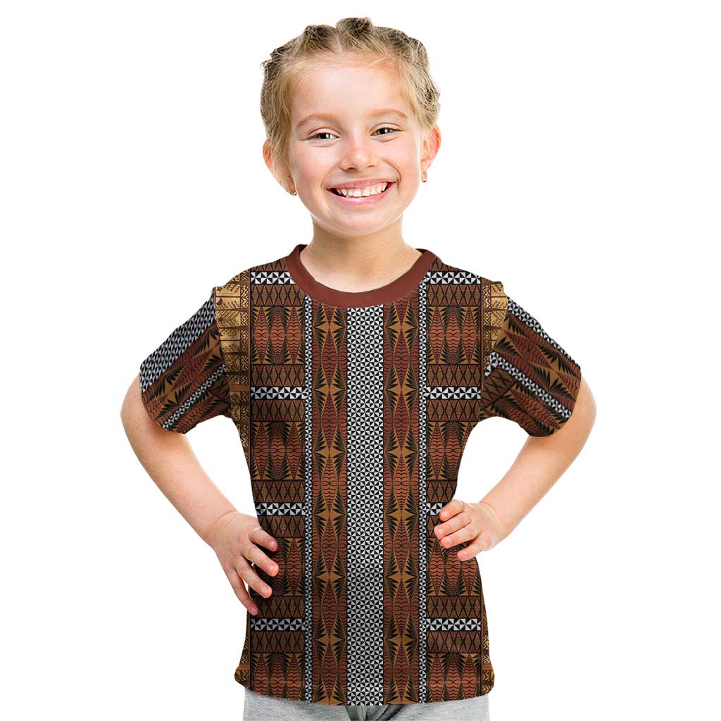 Malo e Lelei Tonga Kid T Shirt Tongan Ngatu Tapa Cloth - Polynesian Pride