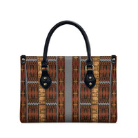 Malo e Lelei Tonga Leather Bag Tongan Ngatu Tapa Cloth LT14 - Polynesian Pride