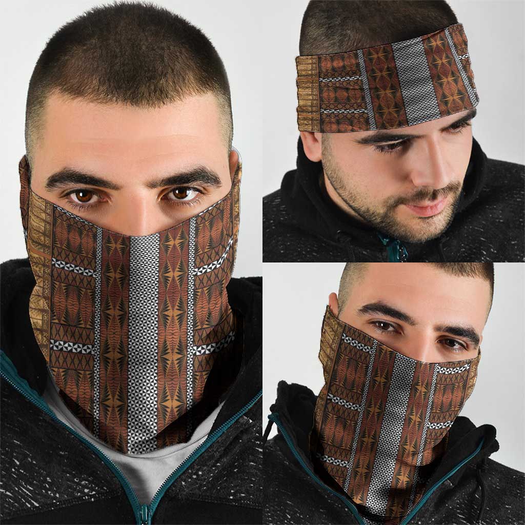 Malo e Lelei Tonga Neck Gaiter Tongan Ngatu Tapa Cloth - Polynesian Pride