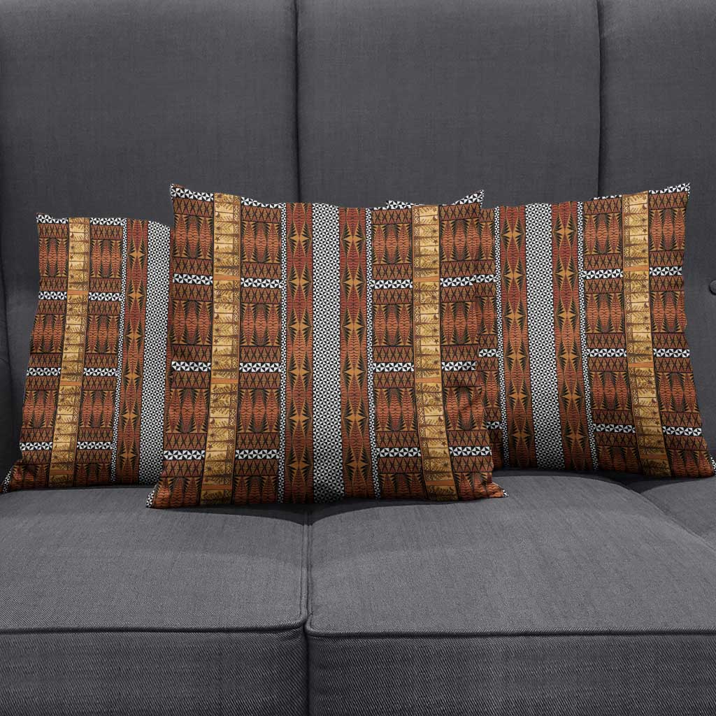 Malo e Lelei Tonga Pillow Cover Tongan Ngatu Tapa Cloth LT14 - Polynesian Pride