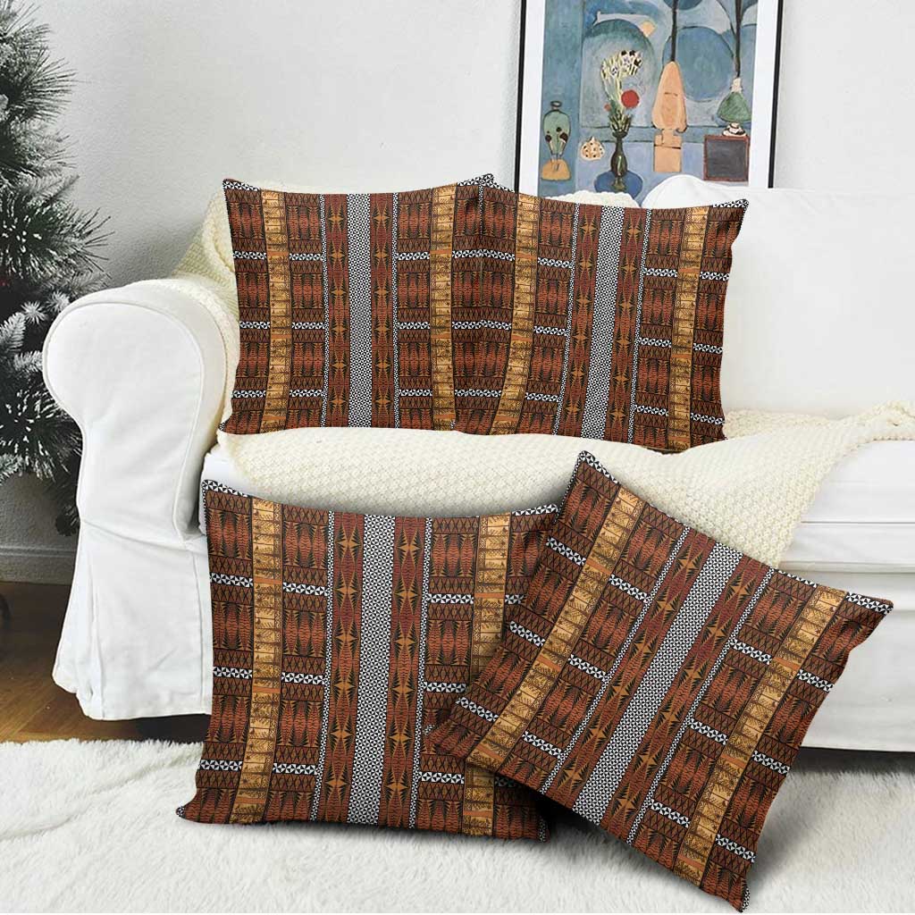 Malo e Lelei Tonga Pillow Cover Tongan Ngatu Tapa Cloth LT14 - Polynesian Pride