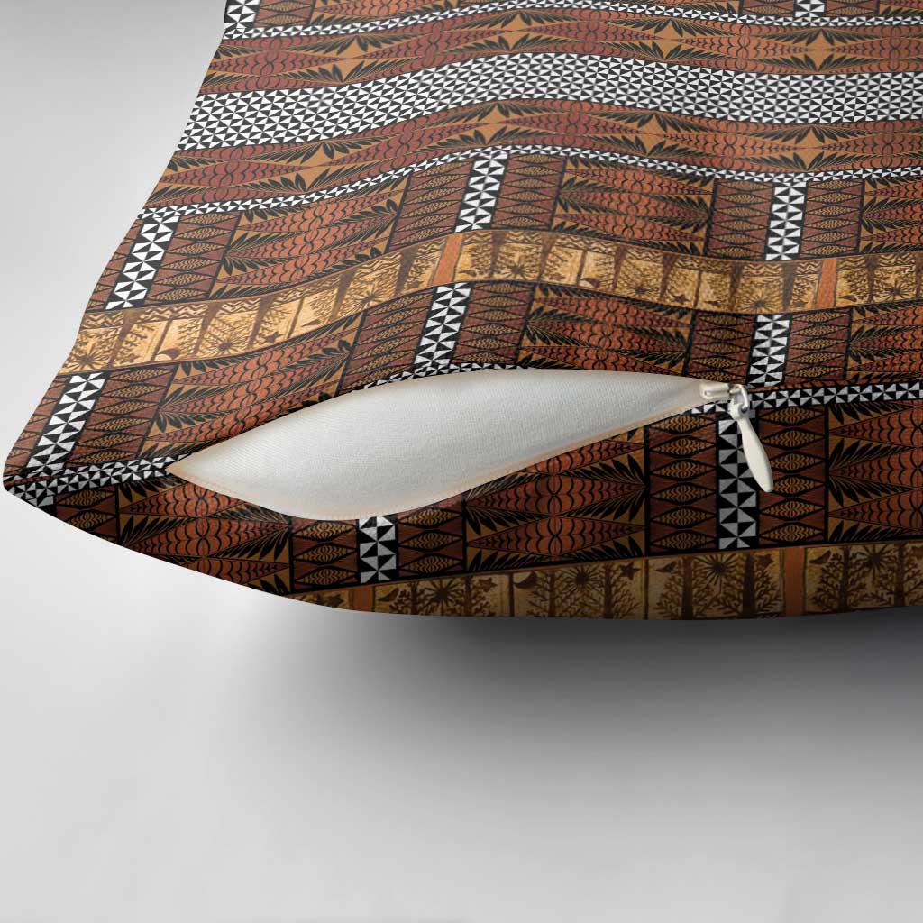 Malo e Lelei Tonga Pillow Cover Tongan Ngatu Tapa Cloth LT14 - Polynesian Pride
